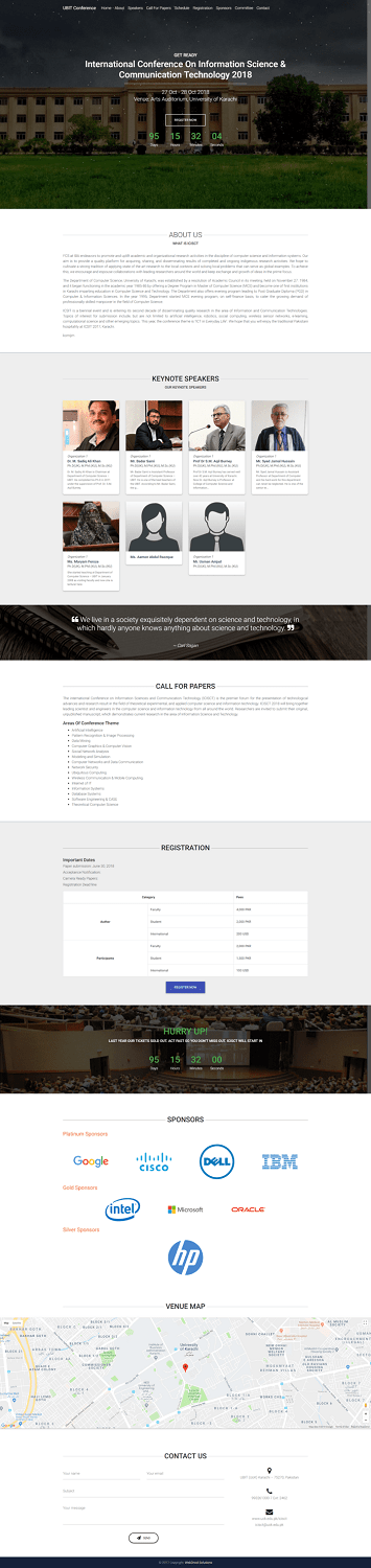 University Of Karachi, UBIT Conference Website
